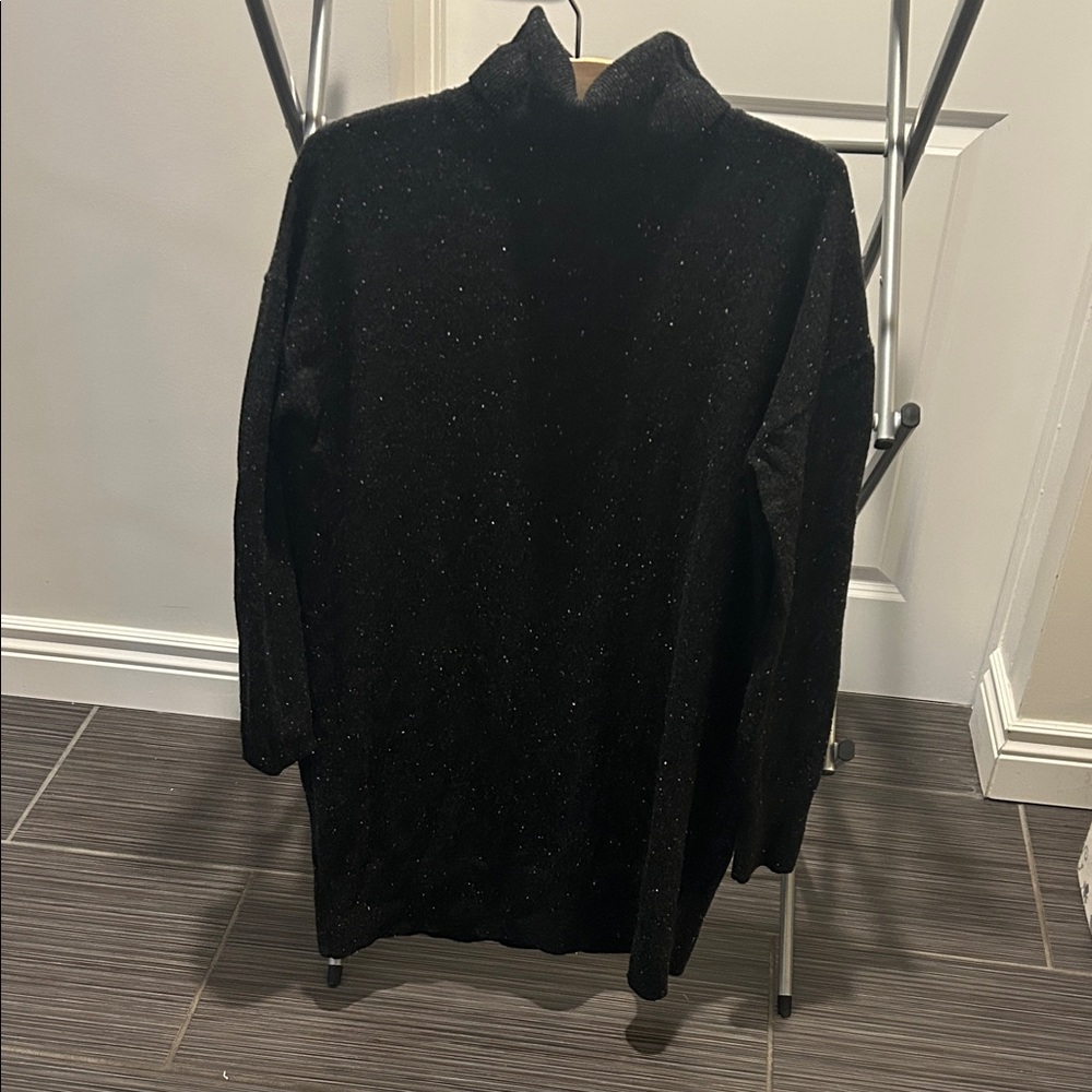 Everlane Black Turtleneck 100% Cashmere Sweater Dress